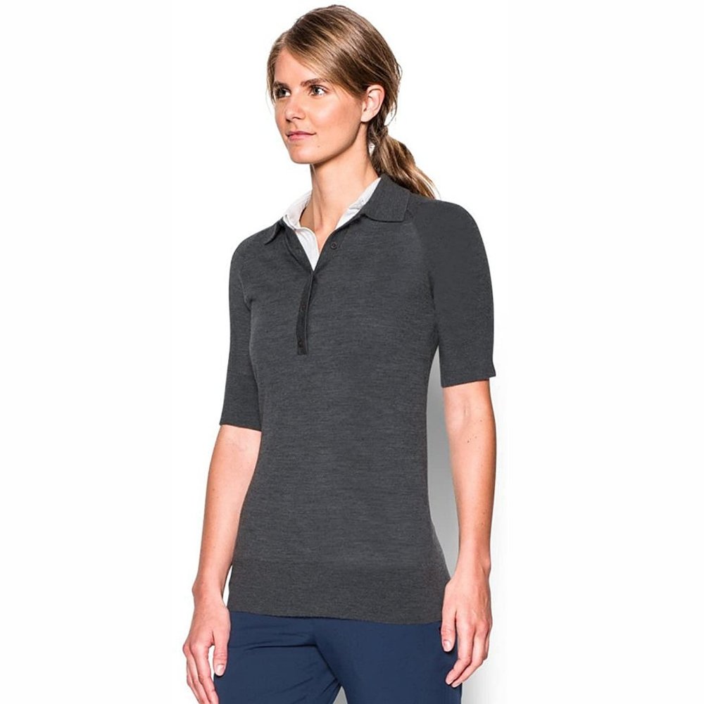 Under Armour Golf Half-Sleeve Polo Sweater in Grey